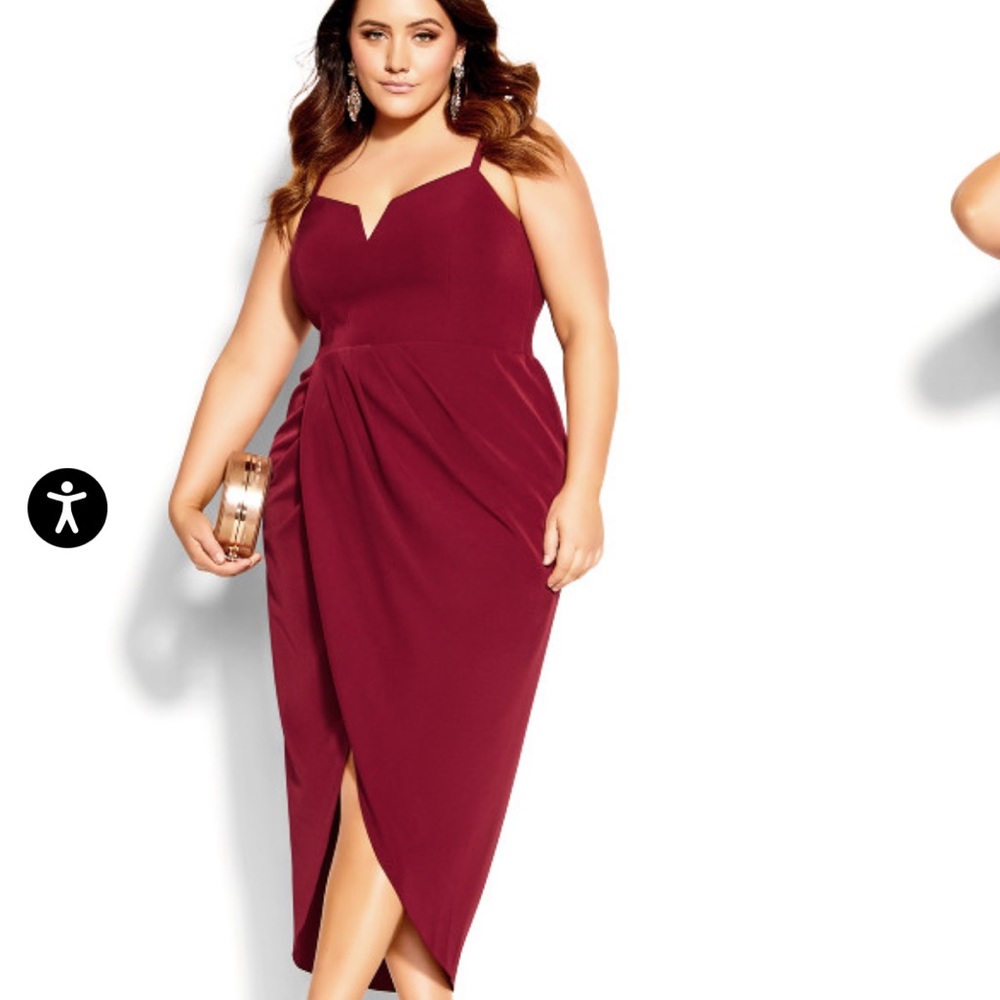 City chic white midi dress